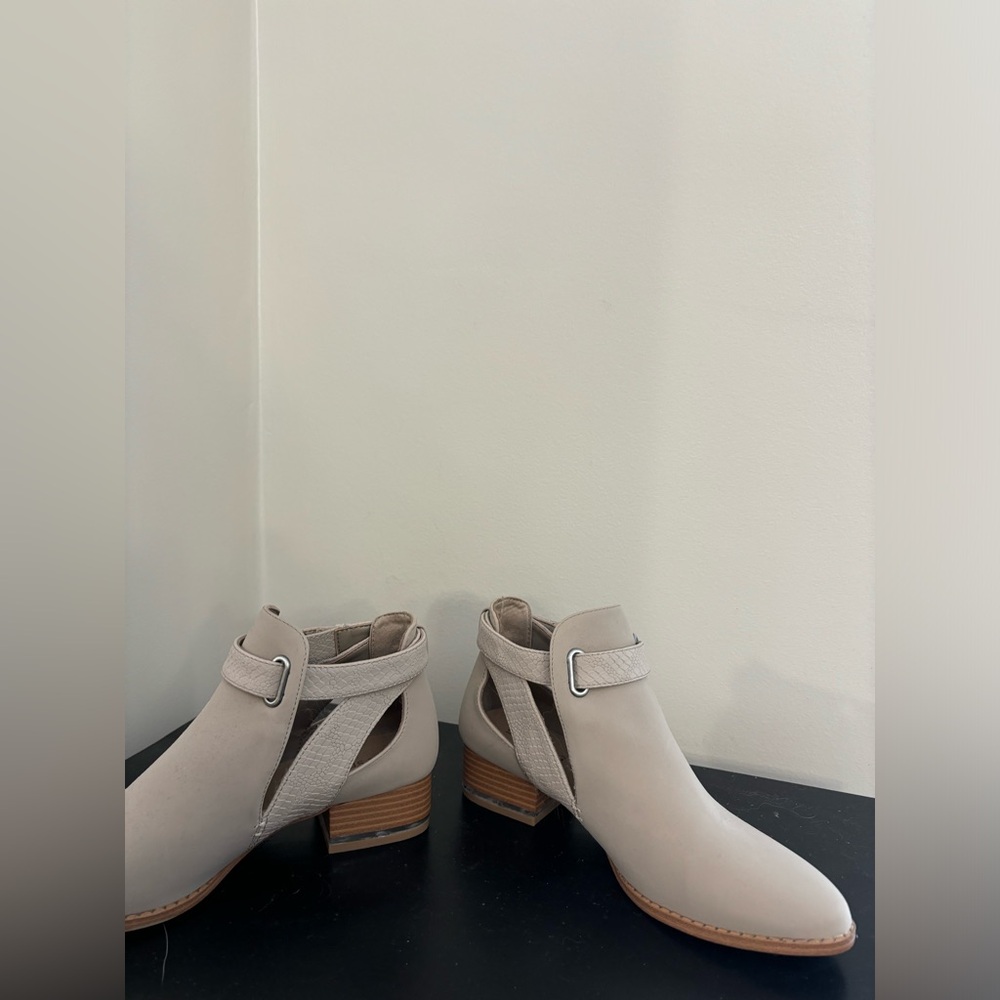 Call It Spring Beige Ankle Booties - Picture 7 of 13